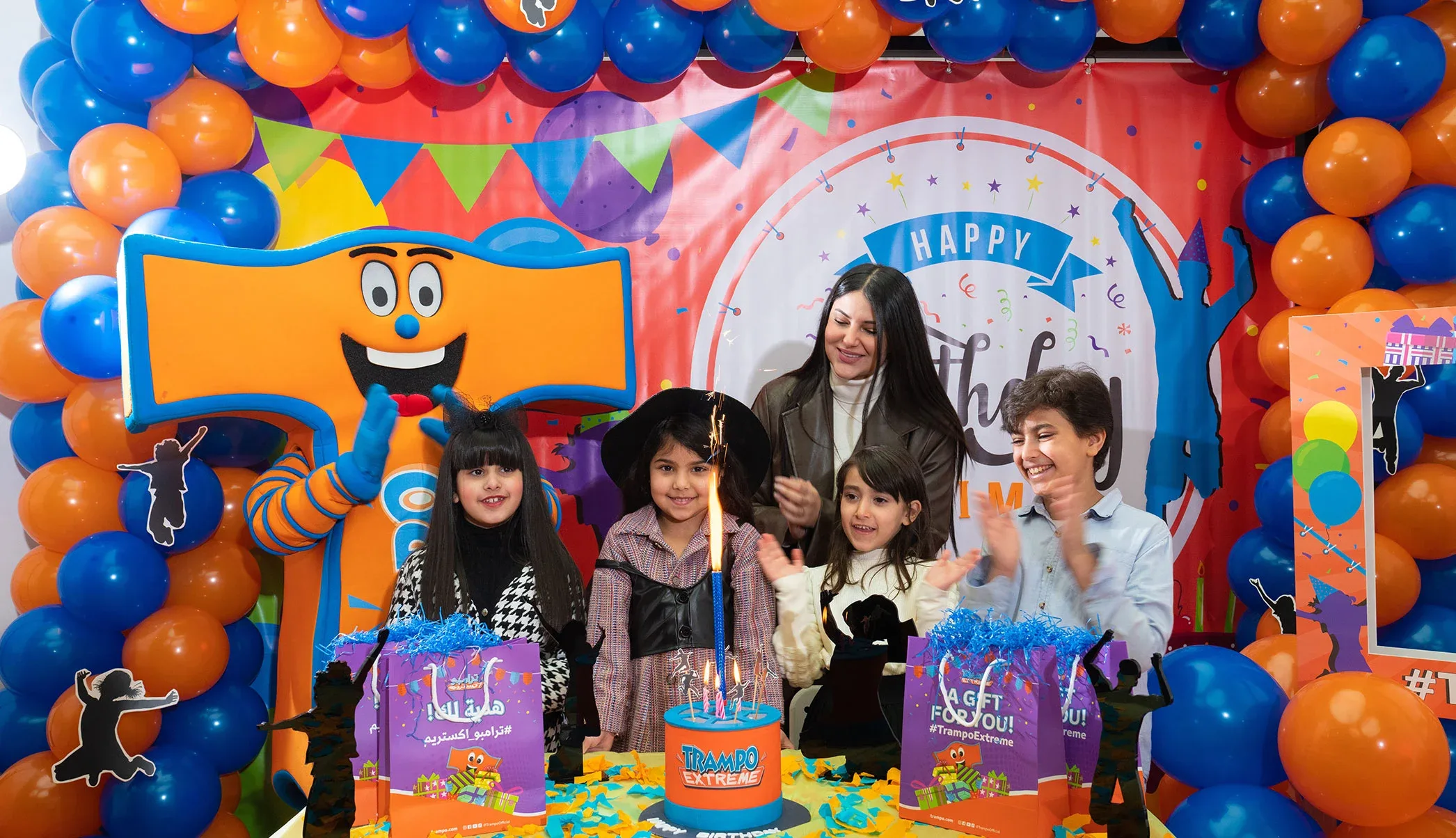 Birthday party celebration at Trampo